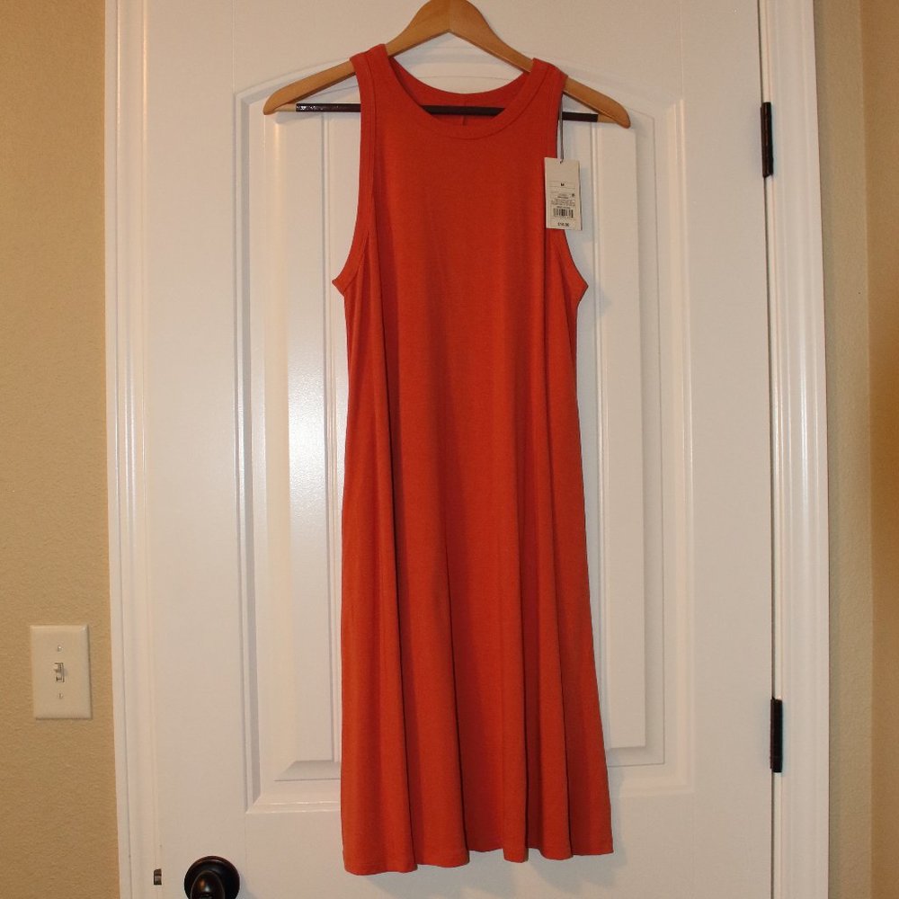 A New Day Swing Dress - Orange Sz Med